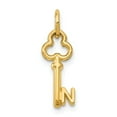 thumbnail image 1 of 14k N Key Charm in 14k Yellow Gold, 1 of 3