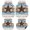 Blue Beige, variant on Black White Plaid Car Floor Mats 4 Pieces, Front & Rear Auto Carpet Mats Full Set with Rubber Backing, Spring Farmhouse Buffalo Checkered Universal All Weather Car Floor Protectors for SUV Truck Van