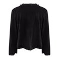 thumbnail image 6 of Black Womens Tops Women Long Sleeve Lace Blouse Tops Vacation Front Tie Solid Elegant Tops Shirts for Women, 6 of 6