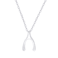 thumbnail image 2 of Necklace with Message Card (Wishbone; Silver), 2 of 4