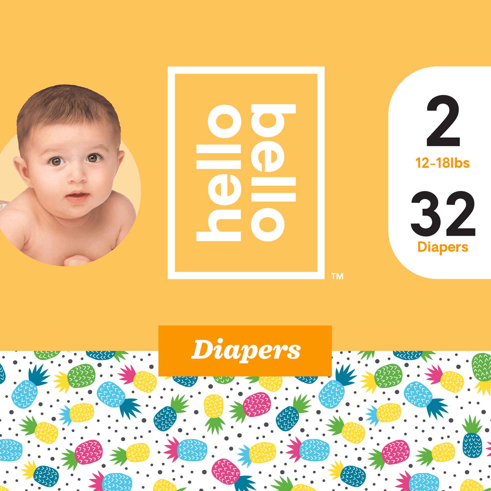 Hello Bello Diapers Alligator Pears Size 2 (32ct)