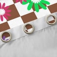 thumbnail image 4 of Homewish Boys Girls Groovy Flower Blackout Curtains Set of 2 (52x84 Each),Geometric Plaid Window Curtains,Vintage Aesthetic Curtains and Drapes,Breathable Home Decor, 4 of 6