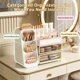 thumbnail image 4 of Organizador de maquillaje Asdbko de gran capacidad, soporte blanco para brochas, 4 of 7