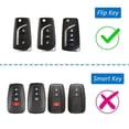thumbnail image 2 of 1Pcs Black Transparent Flip Car Key Fob Case Cover For Toyota For RAV4 For Camry, 2 of 10