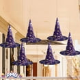 thumbnail image 3 of PMU Halloween Party Accessories Decoration Costume Witch Hats Purple/Gold Poloyester Pkg/1, 3 of 8