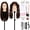 Drak Brown, variant on LAJOLLIA Mannequin Head with 90% Human Hair, 24" Hair Doll Head for Cosmetology & Hairdresser, Real Hair Manikin Doll Styling Head, Hairdressing Training Braiding Head with Table Clamp (Off-White C)