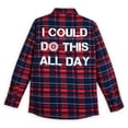 thumbnail image 2 of New Disney Parks Marvel Captain America Flannel &lsquo;I Could Do This All Day&rsquo; Medium, 2 of 8