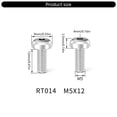 thumbnail image 2 of Easy Installation M5x12mm Fasteners Suitable For Bicycles Water Bottle Holders Lightweight With Anticorrosion Properties, 2 of 8