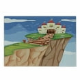 thumbnail image 1 of Cartoon Cutting Board, Fairytale Themed Fantasy Palace on Edge of Mountain Peak Nursery Castle Doodle, Decorative Tempered Glass Cutting and Serving Board, in 3 Sizes, by Ambesonne, 1 of 2