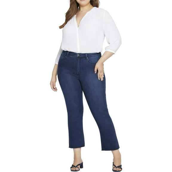 NYDJ Womens Plus Denim Cotton Bootcut Jeans