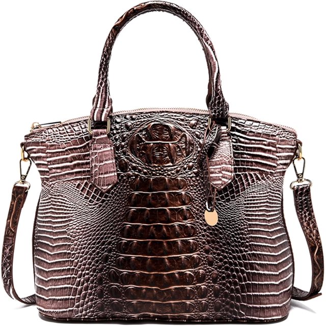 LHSHID Women Purse Satchel Bag Long Crossbody Classy Tote Bag Top Handle Vegan Leather Ladies Handbags Embossed Pattern