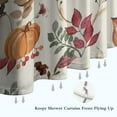 thumbnail image 6 of Fall Harvest Thanksgiving Pumpkin Shower Curtain,Autumn Leaves with Pumpkins Farmhouse Bath Curtain,Maple Leaves Bathroom Accessories Botanical for Bathroom Curtain Liner Set with Hooks,72X72in, 6 of 6