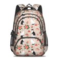 thumbnail image 2 of Black and White Cat and Mushroom Cute School Backpack Bag with Padded Back and Adjustable Shoulder Straps 16.9 X 12.6 X 5.9 Inches, 2 of 5