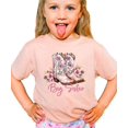 thumbnail image 5 of Big Sister Shirt for Baby Toddler & Youth Girls Cowgirl Boots Tee, Peach Shirt, 12M, 5 of 8