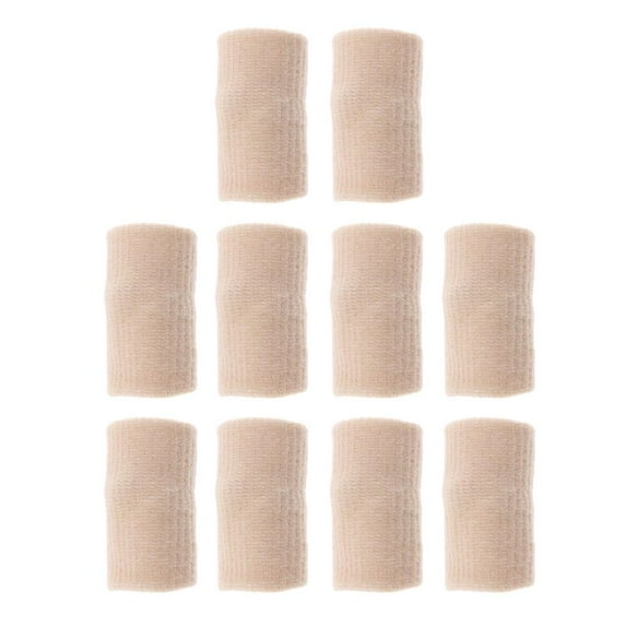 10 Pieces Finger Sleeves Thumb Support Elastic Compression Tubes for Relieving Pain