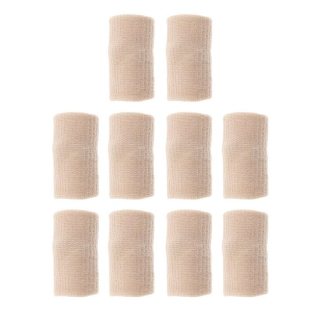 Mangas de soporte para dedos Yinane 10 Uds Beige