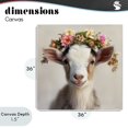 thumbnail image 4 of Stupell Industries Farmhouse Flower Crowned Goat Canvas Art, 36 x 36, by Roozbeh, 4 of 8