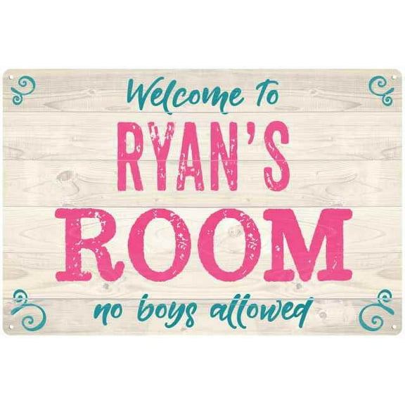 RYAN'S Room Kids Bedroom Sign Gift 8x12 Metal Sign 108120089410
