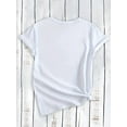 thumbnail image 2 of Camiseta de mujer Ropa de verano básicaWomen's Easter T-Shirt - "Chillin' with My Peeps" Colorful Bunny Design, Casual Short Sleeve Crew NeCamisetas de verano para mujer, manga corta, cuello redondo, 2 of 8