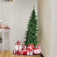 thumbnail image 3 of Costway 5ft Pre-lit PVC Artificial Half Christmas Tree 8 Flash Modes w/ 250 LED Lights, 3 of 10