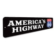thumbnail image 3 of America's Highway Route 66 Novelty Decor, Metal Wall Sign - 4x18 Inches, 3 of 4