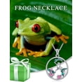 thumbnail image 6 of CACA LADY Frog Necklaces Sterling Silver 925 Frog Lotus Necklace Pendant Frog Jewelry Gifts for Women Wife Friends, 6 of 6