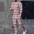 thumbnail image 2 of Stamzod Men's Tracksuits Long Sleeve Stripe Print Sweatsuits for Men Fall Winter Warm Up Track Suits 2 Piece Plus Size Casual Athletic Jogging Sets, 2 of 7