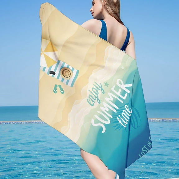 Dqueduo Beach Towel Microfiber Quick Dry Super Absorbent Oversized Large Lightweight Colorful Bath Towel 30x60 Sandproof Multi-Purpose Beach Blanket For Travel Swimming Pool on Clearance