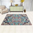 thumbnail image 3 of SKYSONIC Floral Paisley Area Rug Pad 60x39 inch, 100% Light Weight Polyester Fabric for Living Bedroom, 3 of 6