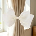 thumbnail image 2 of Boovnll Curtain Tiebacks, Sheer Organza Bow Window Drape Holdbacks, No Drill Cute Curtain Tie Backs for Sheer Curtain Bedroom Living Room,6x4in, 2 of 7