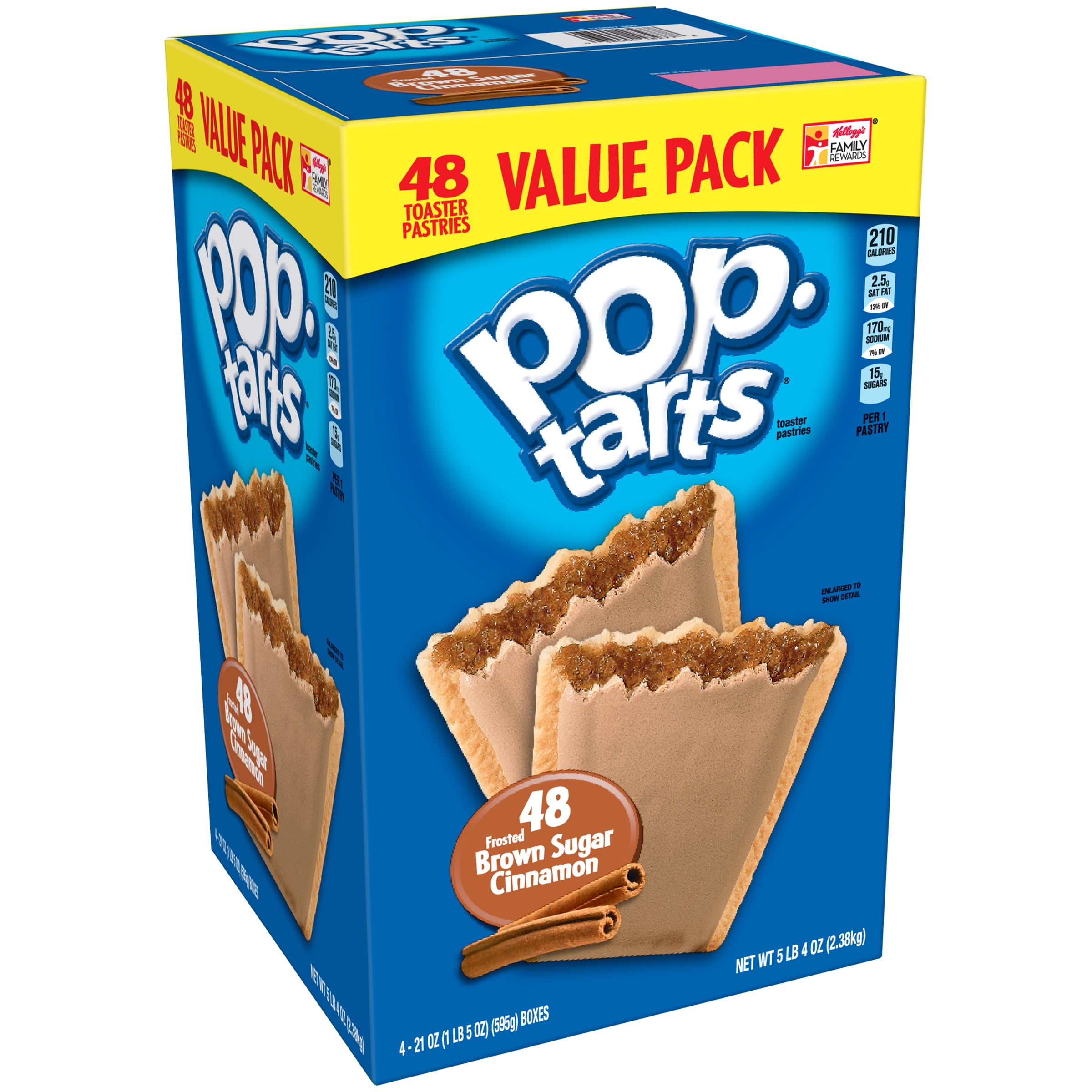 Kellogg S Pop Tarts Frosted Brown Sugar Cinnamon 84 Oz 48 Ct