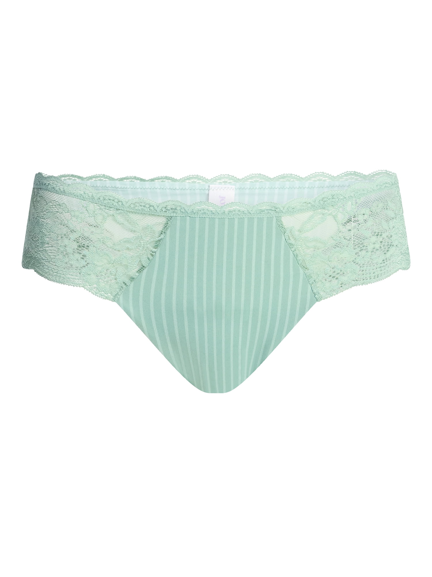 Joyspun Women's Microfiber and Lace Hipster Panties, 3-pack, Sizes to 3XL