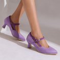 thumbnail image 6 of Mary Jane Heel Strap Dress Shoes for Autumn Party Women, 6 of 9