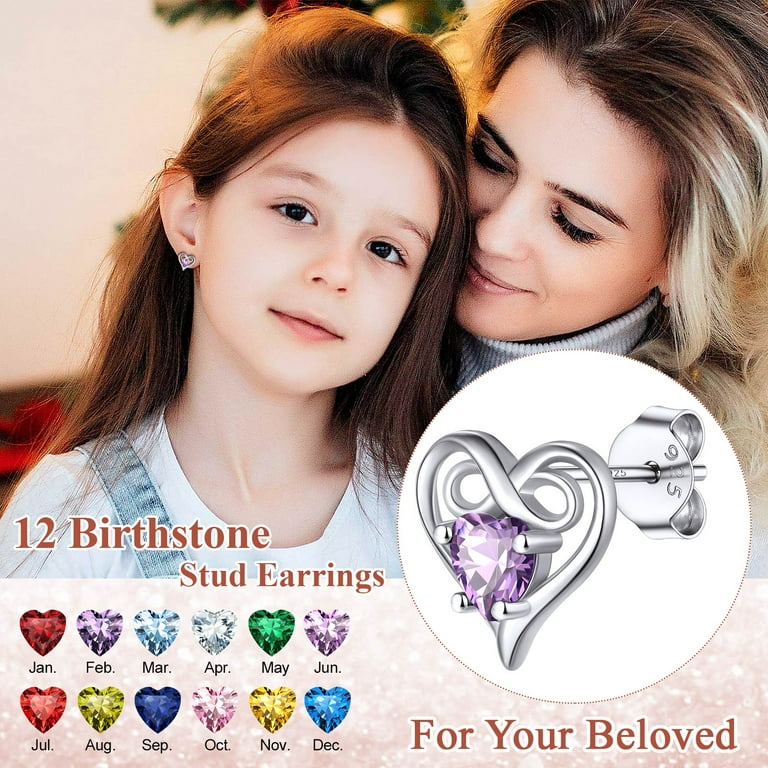 Birthstone earrings for mom best sale