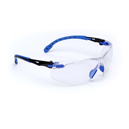3M™ Solus™ 1000-Series Safety Glasses S1101SGAF, Black/Blue, Clear Scotchgard™ Anti-Fog Lens, 20 EA/Case