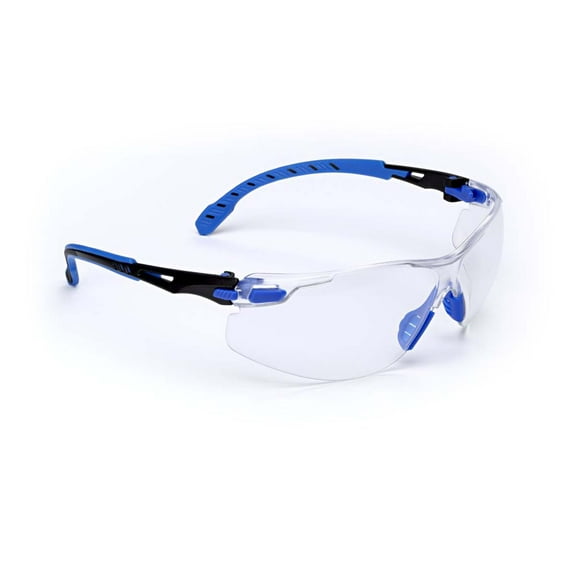 3Mâ„¢ Solusâ„¢ 1000-Series Safety Glasses S1101SGAF, Black/Blue, Clear Scotchgardâ„¢ Anti-Fog Lens, 20 EA/Case