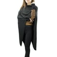 thumbnail image 7 of Styles I Love Women Ultra Soft Knit Poncho Sweater Pullover Cardigan Lightweight Wrap Topper for All Season (Black), 7 of 7