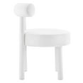 thumbnail image 4 of Side Dining Chair, Set of 2, White, Velvet, Kitchen Cafe Bistro Hospitality Restaurant, Modern Contemporary Boutique HB36119, 4 of 11