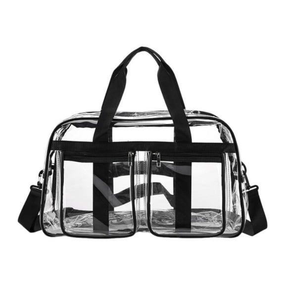 Clear Tote Bag Transparent Handbag Shoulder Purse Waterproof PVC for Women on Beach Trips and Sports Events