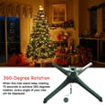 thumbnail image 2 of PIX-LINK Soporte giratorio para árbol de Navidad para árboles artificiales de hasta 3 m/9,8 pies PIX-LINK adornos y suministros navideños, 2 of 2