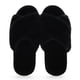 thumbnail image 1 of Pantuflas con tiras cruzadas para mujer, pantuflas suaves para el hogar, peludas, cálidas, cómodas, con punta abierta, zapatos para el hogar esponjosos Adepaton BST3005397-1, 1 of 8