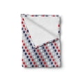 thumbnail image 2 of USA Soft Flannel Fleece Throw Blanket, July Fourth Stars Citizen National Day Patriotic Western Salute to the Union, Cozy Plush for Indoor and Outdoor Use, 60" x 80", Grey Indigo Red, by Ambesonne, 2 of 6
