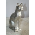 thumbnail image 5 of Aluminum Artistry Intricately Sitting Cat Statue in Silver 10" x 4" x 13"H, 5 of 12