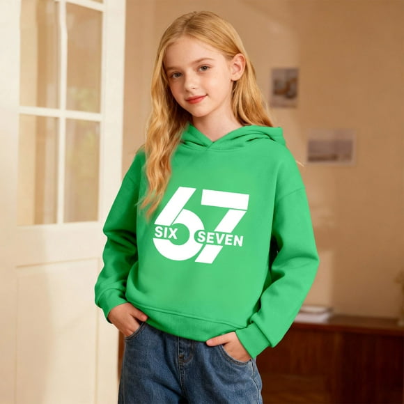 Graphic Print Hooded Sweatshirt, Long Sleeve Pullover Casual Soft Fleece Jacket with Pocket for Youth Outdoor Sports, Comfortable Top with Adjustable Hood