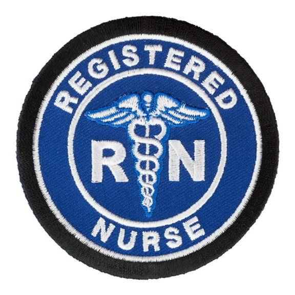 Registered Nurse Medical Symbol Blue Patch, Medical Patches