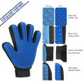 thumbnail image 2 of （Azul）2 piezas de cepillos para mascotas, par de guantes, cepillo para recoger el pelo de mascotas, para perros, gatos, caballos y conejos, antibolas de pelo, elimina el pelo, antipelo corto y largo,, 2 of 5