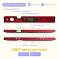 thumbnail image 6 of Digital Level Digital Spirit Level and Protractor, Level, Inclinometer Gauges Finder Bubble Base 400mm, 6 of 9