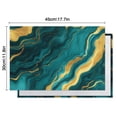 thumbnail image 6 of Teal and Gold Marble Wavy Veins Pattern Summer Placemats Table Placemats Set Of 4-Linen Kitchen Washable Placemats Table Mats 11.8"x17.7" Non-Slip Heat Resistant, 6 of 6