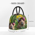 thumbnail image 2 of Balery Flower Crown Guinea Pig Bolsa de Almuerzo para Mujeres, Caja de Almuerzo, Bolsa de Almuerzo Pequeña Impermeable, Tote de Almuerzo Reutilizable con Gran Capacidad, 2 of 6