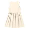 thumbnail image 4 of Robes Mini pour Femmes à Col Rond Sans Manches Style Bohème Vacances à Boutons devant Légères Respirantes Coupe Ample Robes, 4 of 7